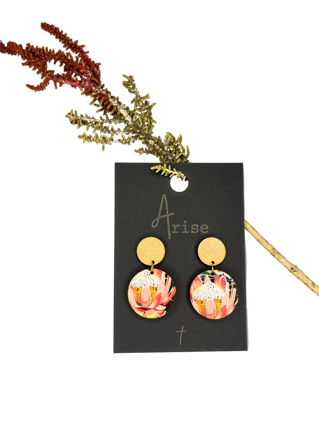 Round Drop Earrings