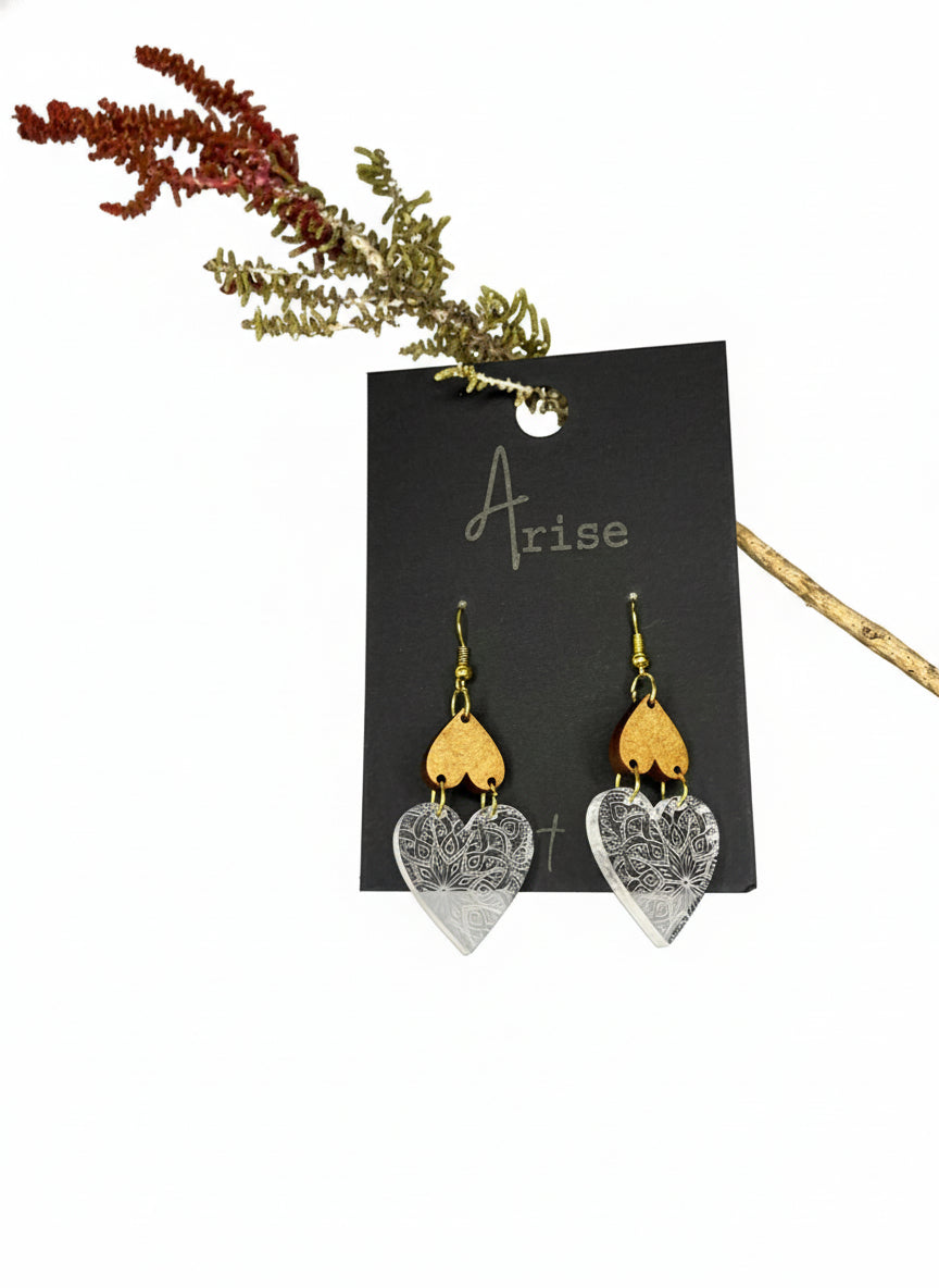 Hearts Drop Earrings