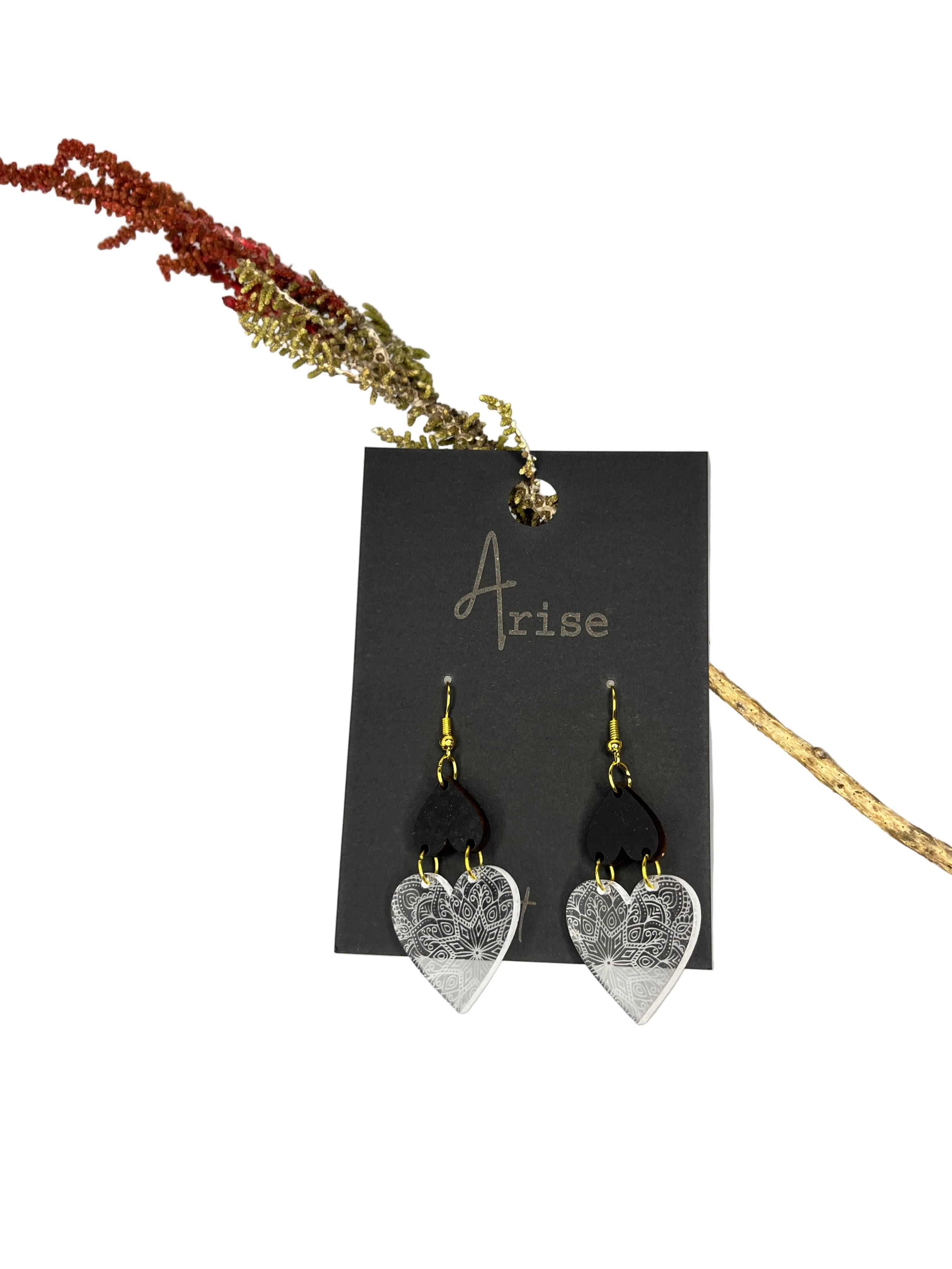 Hearts Drop Earrings