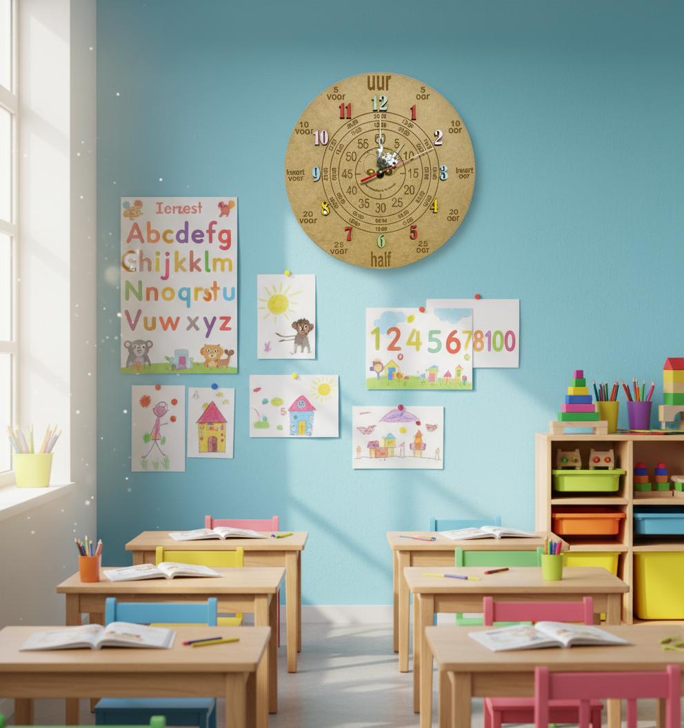 Educational Wood Clock